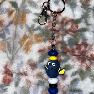 Blue and Yellow Fish Keychain